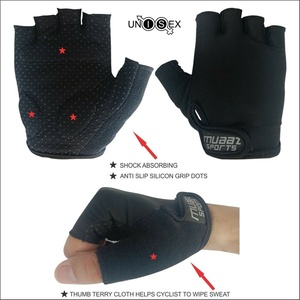 Gants unisexes pour hommes et femmes, demi-doigts, extensibles, pour le cyclisme, le VTT, la course, le sport, décontractés, tissés, compatibles écran tactile, détection par aiguille - Product Image 6