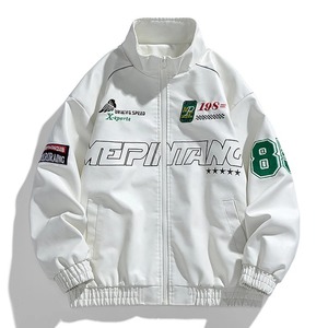 Bomber Genuine Leather <b>Jacket</b> Men <b>Women</b> Hip Hop <b>Waterproof</b> Windproof Motorcycle Loose Baseball Casual Street Racing Outwear - Product Image 1