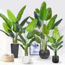 Árbol Bonsái Artificial de <span class=keywords><strong>Ravenala</strong></span> para Interiores, Plástico Ecológico, Reciclable, Duradero, Resistente a los Rayos UV, para Acción de Gracias, Navidad, Año Nuevo - Product Image 4