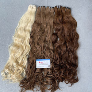 Extension de cheveux humains de couleur ondulée vietnamienne Blonde et couleur piano longueurs complètes de 12-28 pouces prêt à expédier - Product Image 1