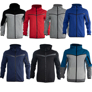 Conjunto Deportivo de Felpa Técnica de Algodón para Hombre de Invierno y Otoño con Sudadera con Capucha y Pantalones Jogger Tejidos para Entrenamiento - Product Image 6