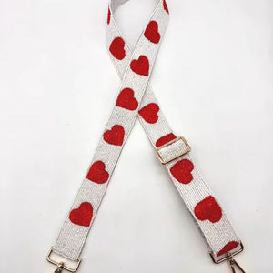 Correa de Bolso con Cuentas, Correa Cruzada con el Color del Equipo para Bolsas Transparentes de Estadio, Diseño Artesanal con Cuentas de Semillas - Product Image 1