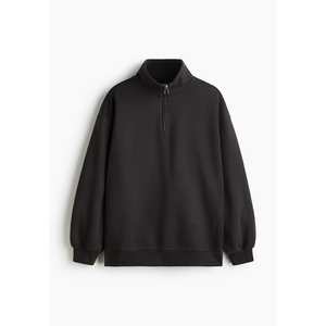 Sweat-shirt à demi-zip épais surdimensionné pour femme, taille plus, logo personnalisé, sweat-shirt de sport d'hiver, séchage rapide, course à pied en plein air, haut décontracté - Product Image 1