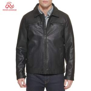 แจ็กเก็ตหนังแกะแท้สำหรับผู้ชายแจ็คเก็ตหนังสไตล์วินเทจคลาสสิกหนังแกะแท้สำหรับผู้ชาย - Product Image 1
