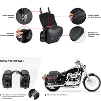 Sacoches de moto 18L en cuir imperméable avec éclairage nocturne, logo personnalisé, porte-gobelet et caractéristiques de sécurité pour les sports motorisés