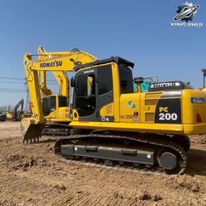 Excavatrice sur chenilles d'occasion Komatsu 200, marque japonaise d'origine, 20 tonnes, grande taille, excavatrice moyenne, excavatrice sur chenilles - Product Image 5