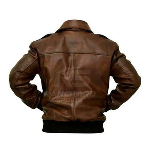 Blouson aviateur en cuir de haute qualité, doux, confortable, chaud, élégant, blouson aviateur en cuir, vêtements d'extérieur modernes et tendance - Product Image 6