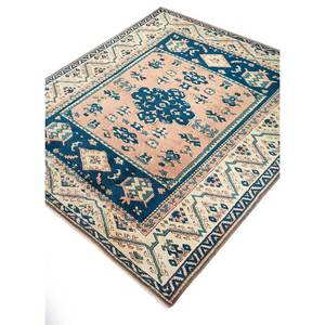 Tapis en laine noué à la main Nuray, rouge-orange, 9x12, motif médaillon, tapis de couloir pour la décoration de la maison et du salon, hauteur de poils en peluche - Product Image 2