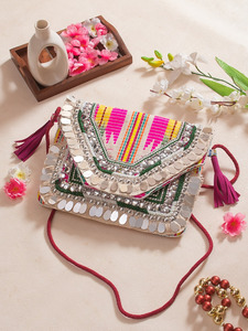 New Designer Banjara Handmade <b>Handbag</b> Embroidered <b>Boho</b> Indian Vintage Stylish Fringe Bag for Women Hot Selling in Dubai Canada - Product Image 4