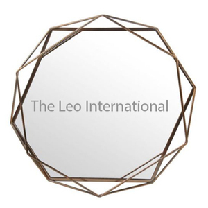 กระจกติดผนังโลหะทรงกลมสีทองทันสมัยสไตล์แฟนซีงานตกแต่งผนังบ้านทำมือหรูหรา - Product Image 6