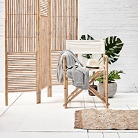 Paravent de chambre bohème en bambou naturel de haute qualité, décoration intérieure, écran pliant fabriqué au Vietnam, couleur naturelle, emballage personnalisé