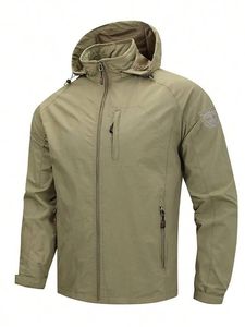 2025 thiết kế mới softshell áo khoác không thấm nước trùm đầu đứng cổ áo dây kéo đóng cửa cao đường phố phong cách tùy chỉnh màu sắc OEM bán buôn - Product Image 2