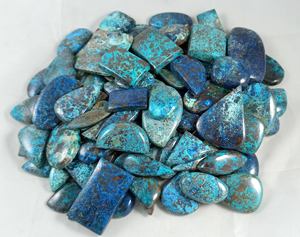 Handmade Natural Shattuckite Loose Gemstones <b>Blue</b> <b>Crystal</b> Cabochon in Mix Size Lot for Jewelry Making - Product Image 3