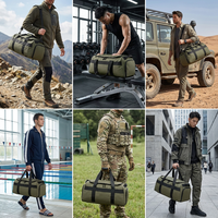 Sac de sport multifonctionnel vert imperméable personnalisé, sac de sport tactique avec compartiment à chaussures, rangement extensible pour les affaires
