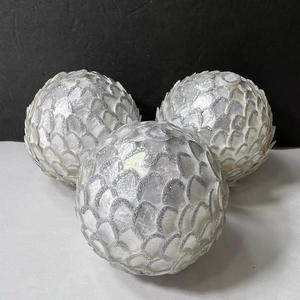 Mother of Pearl Decorative Balls Competitive Round Mosaic MOP <b>Egg</b> Spheres for Home Decor Made in Vietnam - Product Image 1