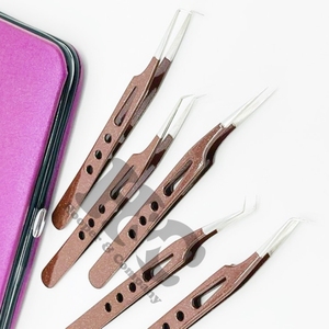 Nouvelle pince à épiler de qualité supérieure, boîte en carton, pince à épiler pour extensions de cils, pince à épiler en acier inoxydable, logo gratuit, vison durable, faible MOQ - Product Image 4