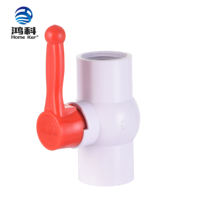 Katup bola PVC badan warna hijau pegangan panjang 1/2 "-4" ANSI soket BS benang UPVC air Manual OEM dengan harga pabrik