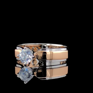 Bague de fiançailles en diamant de laboratoire taille poire 1 carat, or massif 14 carats, certifiée SGL - Product Image 1