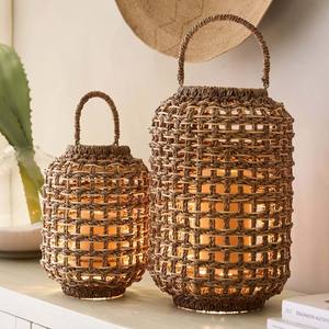 Linterna de hierba marina trenzada de la más alta calidad con asa, linternas de hierba marina de fábrica vietnamita - Product Image 6