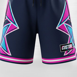 Pantalones Cortos de Malla de Lujo con Puntas Doradas y Textura Premium para un Estilo Urbano de Alta Gama - Product Image 2