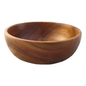 Bols en bois faits à la main de haute qualité bol de service pour hôtel et restaurant/bol poli en bois de teck d'acacia personnalisé plusieurs tailles - Product Image 2