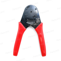 Herramienta de crimpado de terminales Deutsch multifunción duradera 18-16AWG, barril sólido, color rojo/negro, piezas de la marca PTT, modelo C001-100-9912