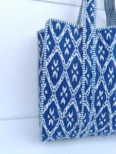 Bolso de mano de algodón acolchado hecho a mano, bolso de viaje de compras con estampado grande, bolso de hombro para mujer, bolso de compras, bolso grande de algodón de viaje - Product Image 5