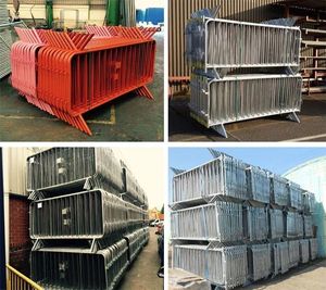 Chất lượng cao lồng vào nhau thép chướng ngại vật PVC khung mạ kẽm tạm thời kiểm soát đám đông hàng rào xây dựng đường sự kiện thấp - Product Image 4