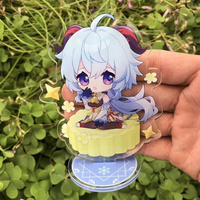 Figurine de jeu d'anime Chibi, design moderne et mignon, décoration en acrylique, présentoir pour étagère ou bureau, taille personnalisée disponible, marque De Larchi, cadeau