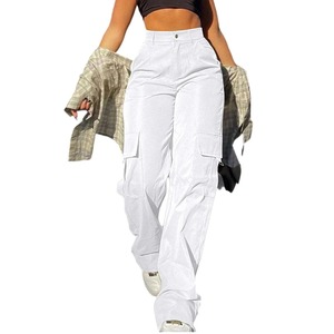 Haute qualité en gros femme pantalon décontracté multi-poches Cargo survêtement 100% coton biologique Cargo pantalon femmes - Product Image 6