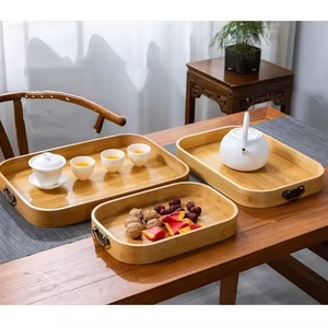 Assiette de service en bois naturel créative et sans danger pour les aliments et vaisselle et articles de maison et ustensiles de cuisine vaisselle - Product Image 2