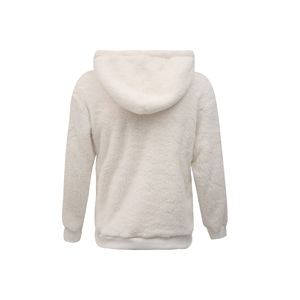 Wholesale Men's <b>Sherpa</b> Pullover Hoodie Breathable Solid Color Lamb Wool Warm Customized Logo Men <b>Sherpa</b> Men's hoodies - Product Image 2