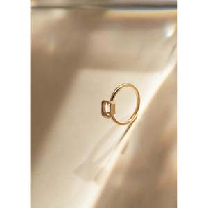 Bague en or 14 carats Sophia avec diamant 1-6 carats, formes émeraude/poire/ronde, pour fiançailles - Product Image 6