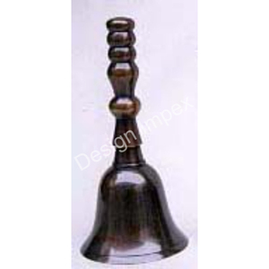 Campana de latón, mango de agarre de madera, superventas, Campana decorativa, artesanía de Metal, cascabeles únicos, campana de Metal, acabado antiguo - Product Image 4