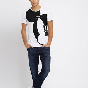 เสื้อยืดผ้าถักผสมโพลีเอสเตอร์/คอตตอน 220gsm ราคาโรงงาน พิมพ์โลโก้ตามสั่ง เสื้อผ้าลำลองผู้ชาย - Product Image 4