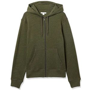 Sudadera con capucha de algodón polar para hombre personalizada directa de fábrica cómoda transpirable con bolsillo con cremallera patrón sólido e estampado estilo de moda - Product Image 1