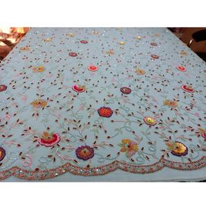 Indian Manufacture <b>Beaded</b> <b>Fabric</b> Elegant and Timeless Material for Couture Gowns Available at Wholesale Supply from India - Product Image 1