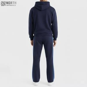 Survêtements d'hiver personnalisés de marque pour hommes, ensembles de jogging à capuche de couleurs unies, 2 pièces, de luxe, vente en gros - Product Image 5