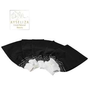 Para Ayseliza Black Turkish Bath Mitt Hammam Kessa Cotton Scrubber para exfoliación profunda Limpiador corporal suave Vegan Spa Wash Bath - Product Image 1