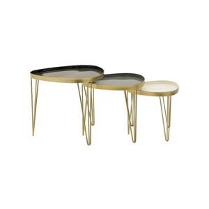 Juego de tres mesas de café metálicas de nuevo diseño para muebles de sala de estar para el hogar - Product Image 6