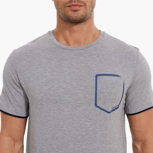 Plaid <b>Shorts</b> & <b>Short</b> Sleeve T Shirt Soft Loungewear Set With Pockets Cotton Bamboo Pajamas <b>Men's</b> Sleepwear Vietnam Factory - Product Image 4