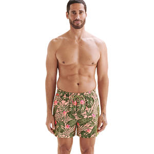 Pantalones cortos de playa para hombre de alta calidad 100% poliéster personalizado impresión por sublimación completa transpirable tejido de punto elástico frente informal - Product Image 1