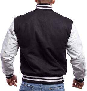 Chaqueta universitaria personalizada OEM de otoño para hombre, 100% poliéster, cuello mandarín, cierre de cremallera, transpirable, de secado rápido, chaquetas de calle - Product Image 4