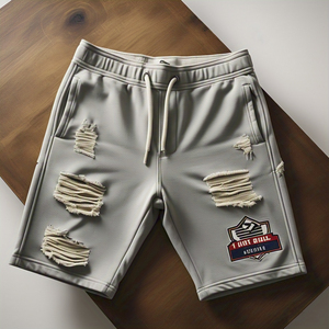 Top qualité Pemium nouveau Design Offre Spéciale longueur régulière logo personnalisé en détresse hommes sweat shorts/hommes shorts pour décontracté - Product Image 6