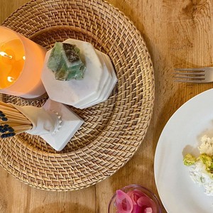 Mantel Individual de mimbre redondo hecho a mano al por mayor, mantel de mesa tejido natural, decoración de comedor ecológica, superventas para decoración del hogar bohemio - Product Image 3