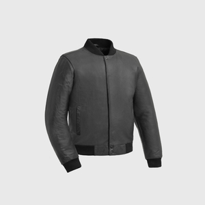 Blouson de baseball à manches longues, col montant, à capuche, uni, respirant, pour homme, avec logo personnalisé, style universitaire, pour l'automne - Product Image 1