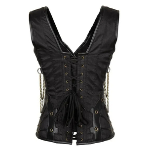 Hot Selling Women's Sexy Bustier <b>Corset</b> Breathable <b>Lace</b>-up Fastening Wide Leather Waist Cincher with Hollow Big <b>Corset</b> Shapers - Product Image 5