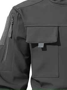 New Custom Made Design Winter Patchwork <b>Soft</b> <b>Shell</b> <b>Jacket</b> <b>Men</b> Windbreaker Windproof Waterproof Custom Logo Front Warm - Product Image 6