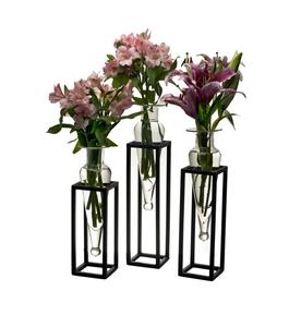 Jarrón de aluminio de fabricante de confianza con superficie pulida a mano y parte superior cónica adecuada para centros de mesa modernos - Product Image 5