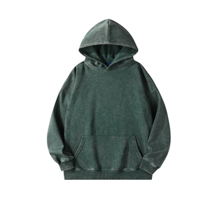 Sweat-shirt homme sur mesure en coton molletonné 280 g/m², coupe ample, effet délavé, pour marques de streetwear américaines, fournisseur en gros - Product Image 2